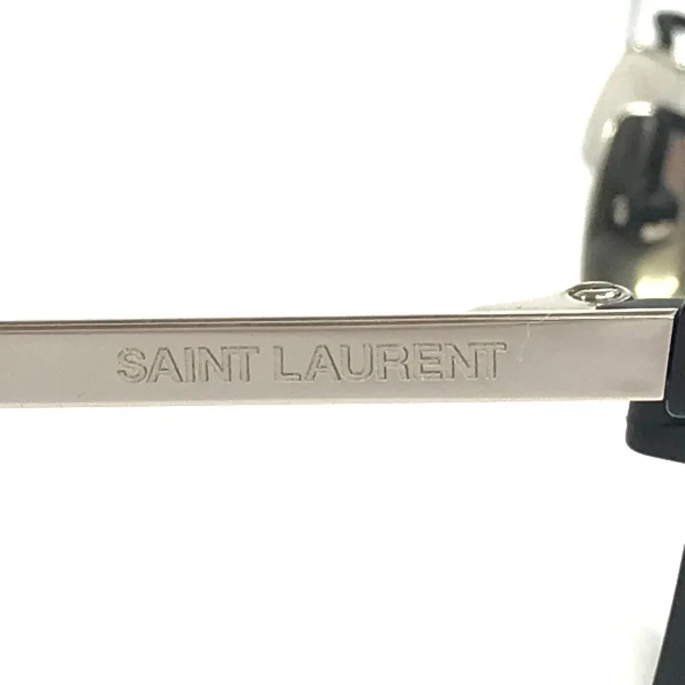Saint Laurent Eyeglasses Frames SL585 002 Black Silver Rectangle 54-20-145